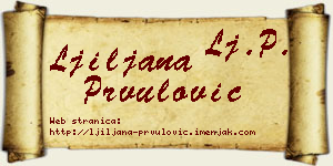 Ljiljana Prvulović vizit kartica